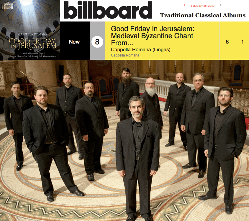 Cappella Romana Good Friday In Jerusalem — #8 Billboard Chart Debut