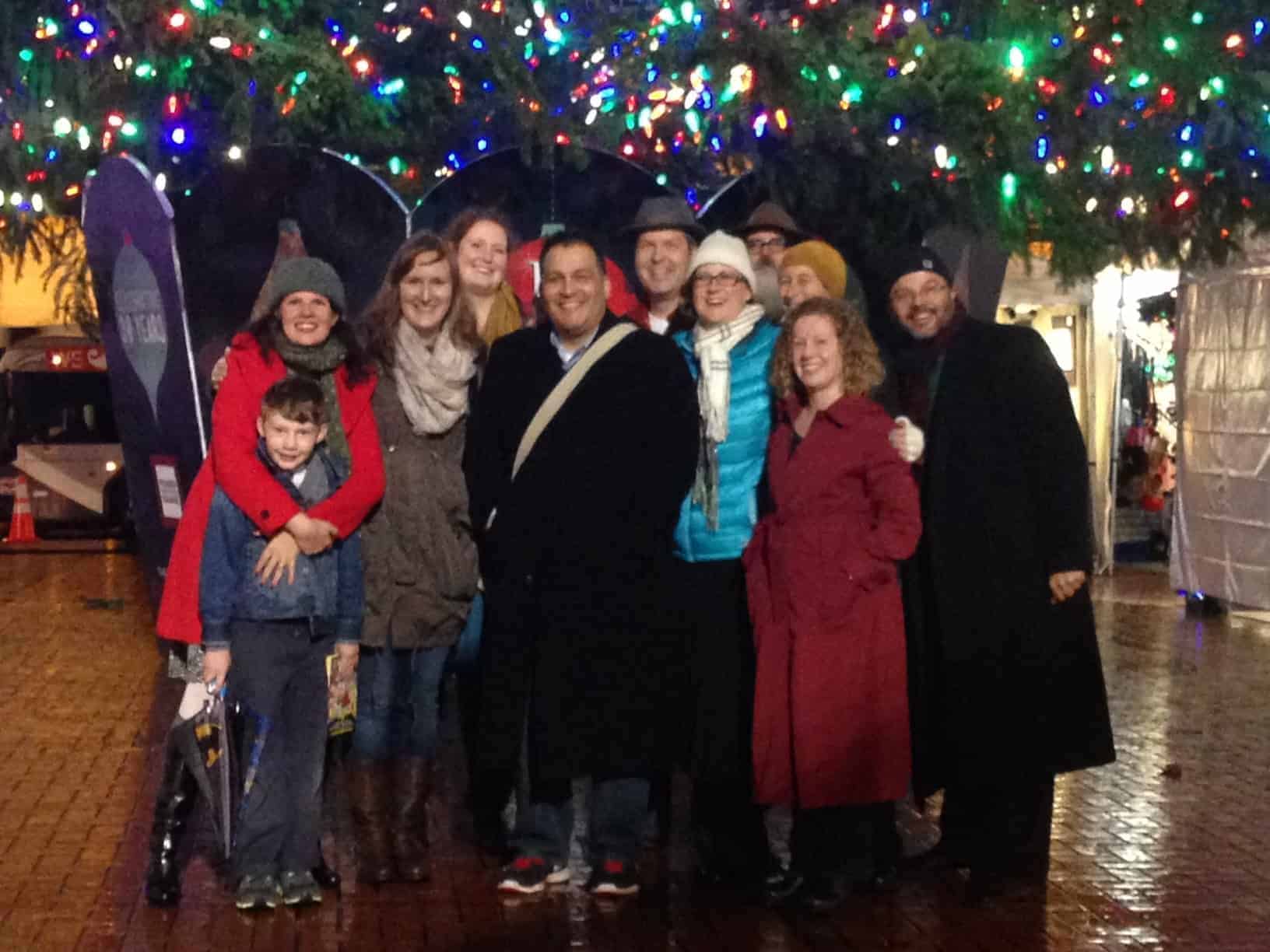 Caroling at Pioneer Courthouse Square