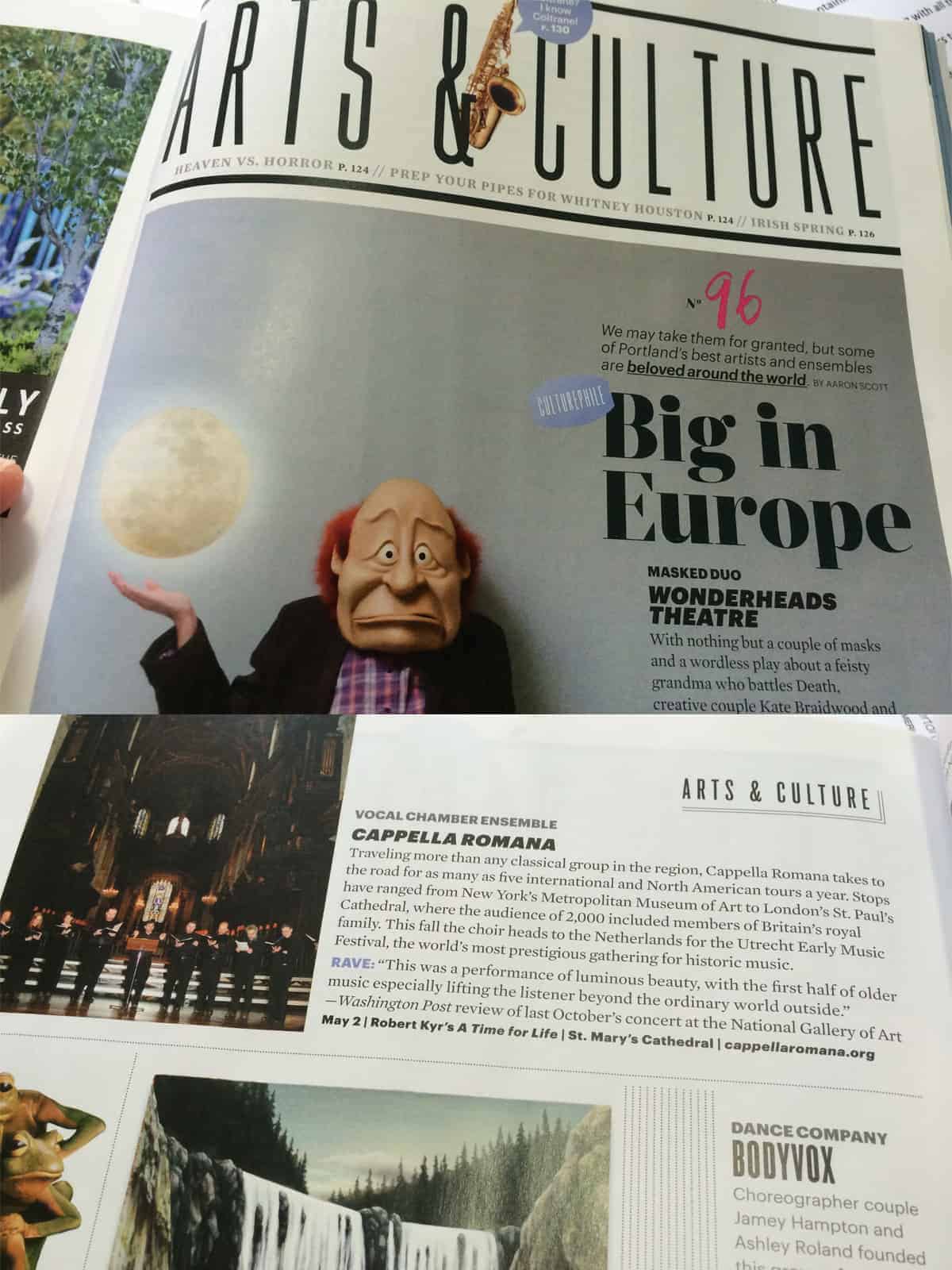 Portland Monthly Magazine Features Cappella Romana