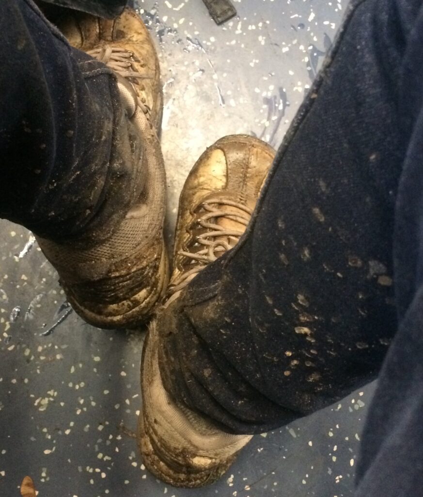 photo of muddy boots